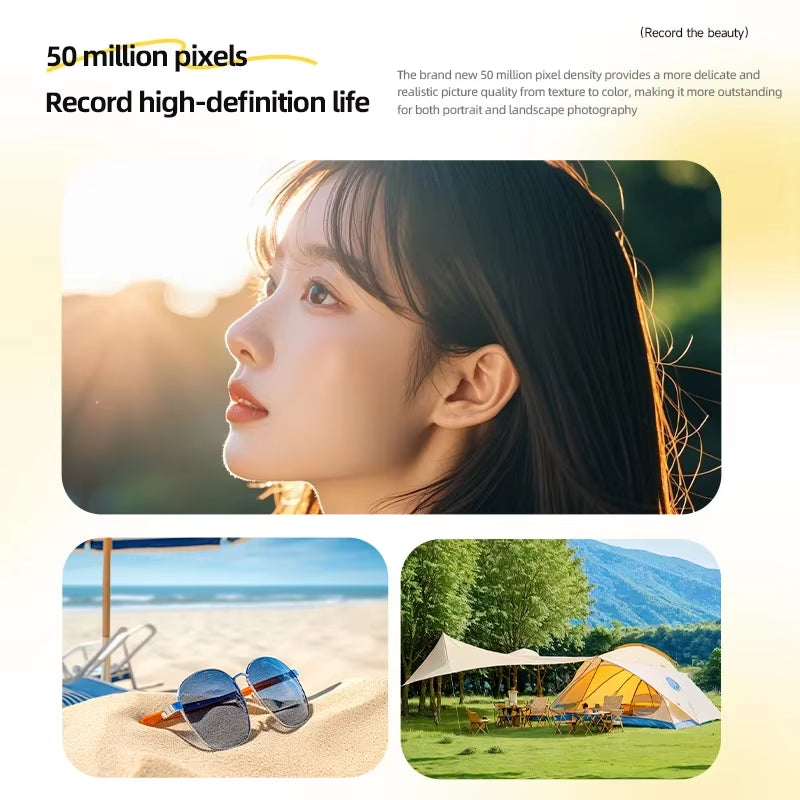 4K Digital Camera 5000W Pixel Retro CCD Portable Card Camera Entry-Level Camera Dual Camera Flash 50 Million Pixels Auto Focus