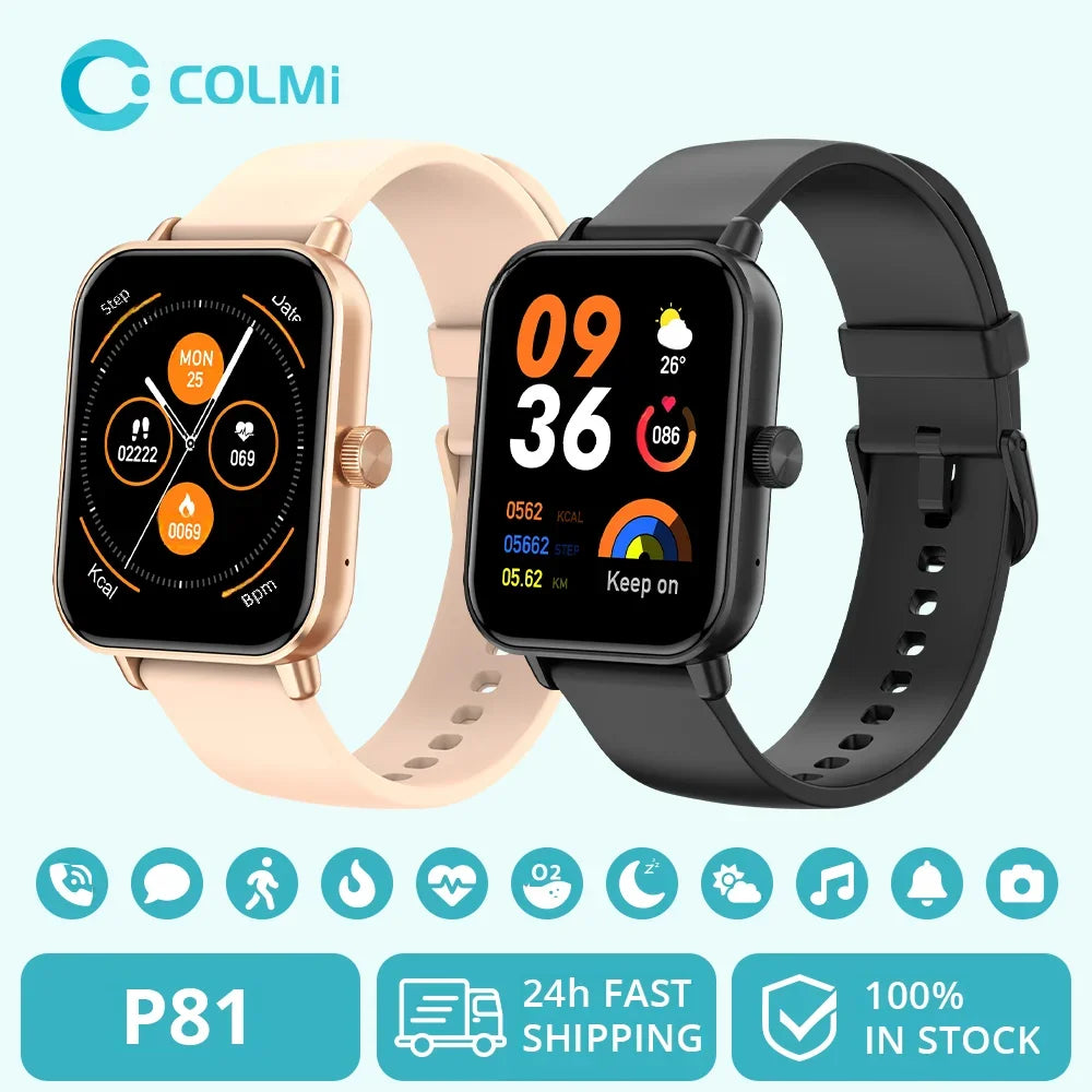 P81 Voice Calling Smart Watch Ultra 1.9 Inch Screen 24H Health Monitor 100+ Sports Modes, Bluetooth Smartwatch Men Women