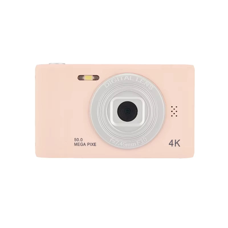 4K Digital Camera Travel Selfie Camara 50 Megapixels HD Zoom Photography 2.4Inch Screen Entry-Level Kids Campus Mini Retro Cam