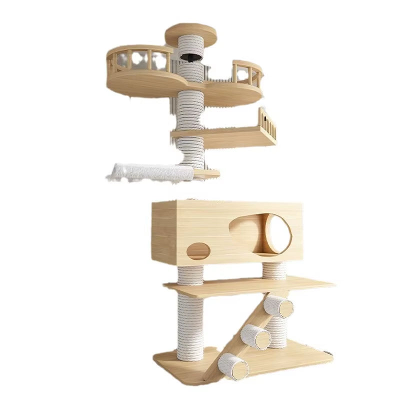 Large Multifunctional Sisal Post Multi-Story Cat Tree House Tower Cat Scratching Board Castle for Cats Pet Climbing Toy