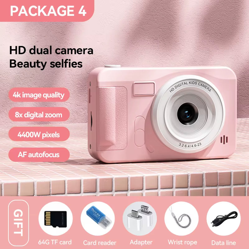 New 4K Digital Camera 4400W Pixel Retro Ccd Portable Card Camera Entry-Level Camera Dual Camera Flash 50Mlilion Pixel Auto Focus