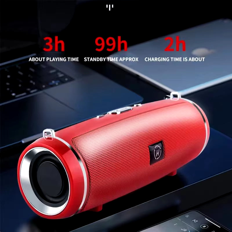 200W Portable Bluetooth Speaker IPX7 Waterproof Outdoor HIFI Pillar Speaker Subwoofer Stereo Speaker FM Radio TF Boom Box