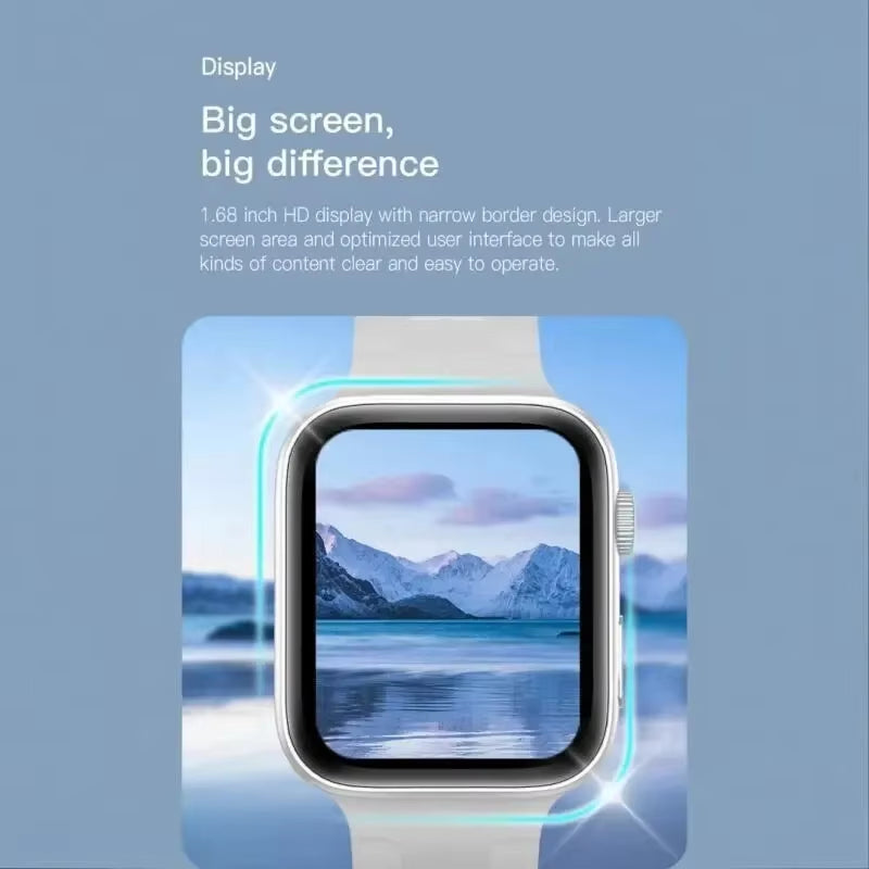 New Smart Watch 1.73 Inch Color Screen Full Touch Custom Dial Bluetooth Call Men Women Smart Watch Android IOS