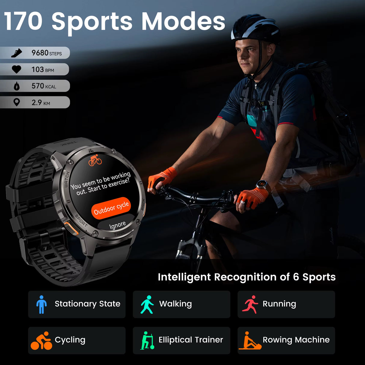 2025 TANK T3 Smart Watch for Men 500Mah Battery Smartwatch Women Digital Fitness Watches AMOLED AI Voice AOD Bluetooth