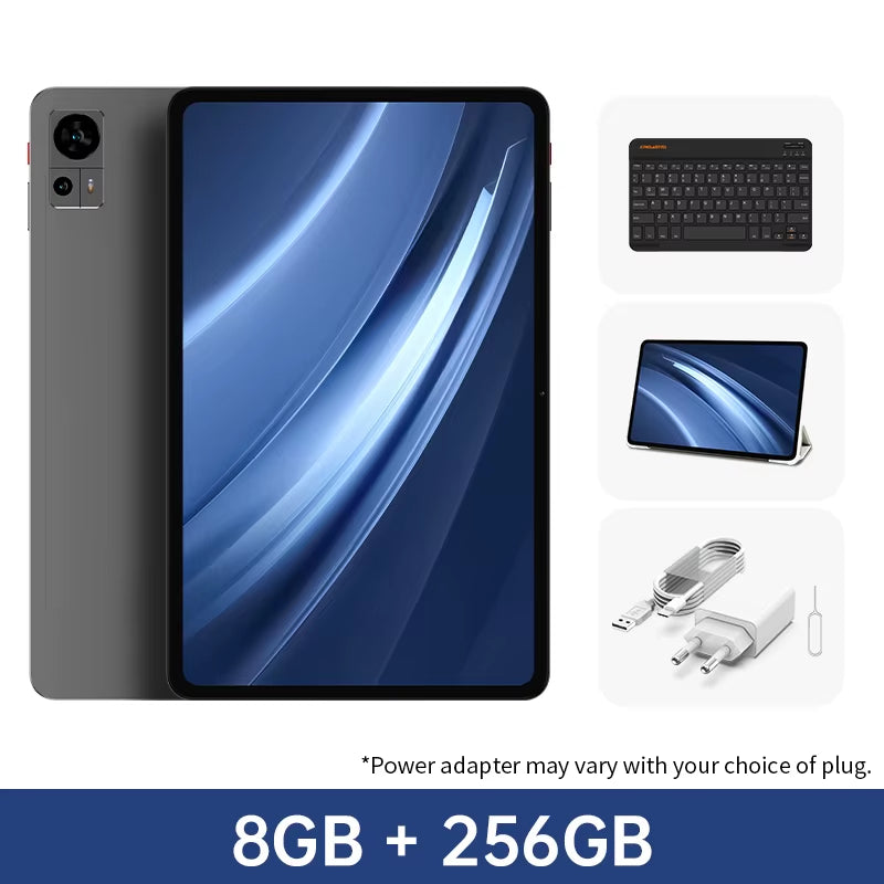 T60 12 Inch 2K Tablet Android 14 8GB+12GB RAM 256GB ROM T620 Octa-Core 8000Mah 18W PD Fast Charging 4G Volte GPS Tablets