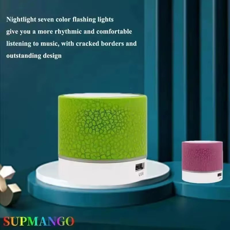 Bluetooth Mini Speaker Wireless Speaker Colorful LED TF Card USB Subwoofer Portable MP3 Music Sound Column for PC Phone
