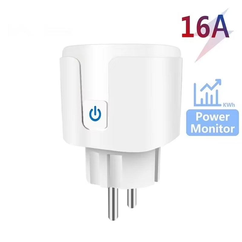 Xiaomi Smart Plug WiFi Socket EU 16A with Power Monitoring and Smart Life Scheduling, Compatible with Alexa and Google Home