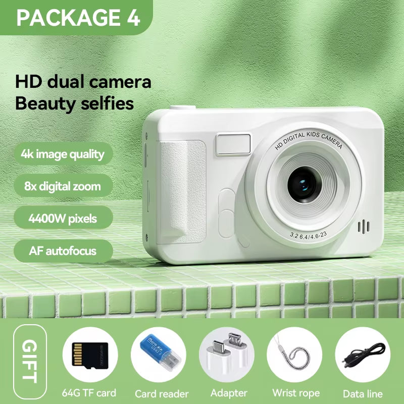 New 4K Digital Camera 4400W Pixel Retro Ccd Portable Card Camera Entry-Level Camera Dual Camera Flash 50Mlilion Pixel Auto Focus