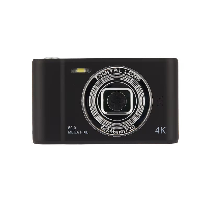 4K Digital Camera 50 Megapixels HD Photography Travel Selfie Camera 2.4 Inch Screen Entry-Level Kids Campus Selfie Mini Camera