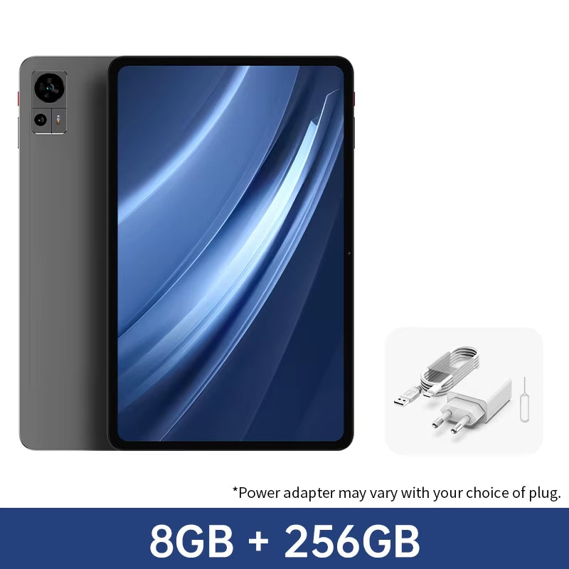 T60 12 Inch 2K Tablet Android 14 8GB+12GB RAM 256GB ROM T620 Octa-Core 8000Mah 18W PD Fast Charging 4G Volte GPS Tablets