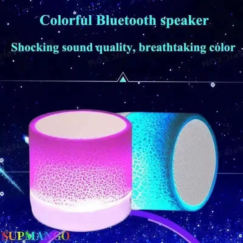 Bluetooth Mini Speaker Wireless Speaker Colorful LED TF Card USB Subwoofer Portable MP3 Music Sound Column for PC Phone