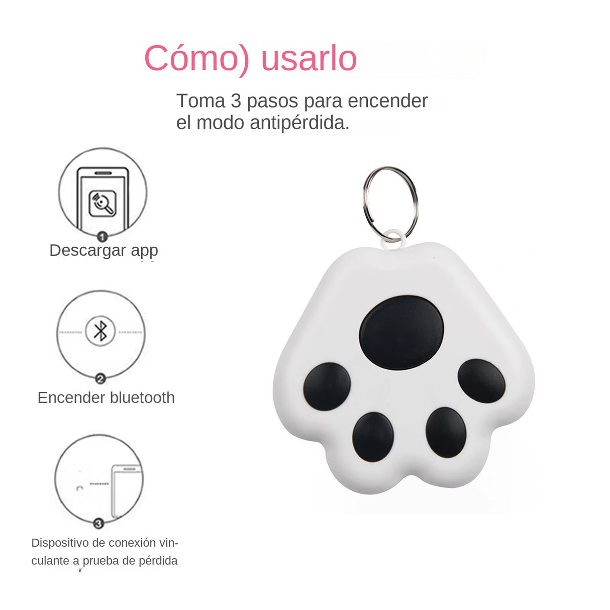 Mini GPS Tracker with Bluetooth 5.0 for Pet, Child, Bag, and Wallet Tracking - Smart Finder Locator for iOS and Android