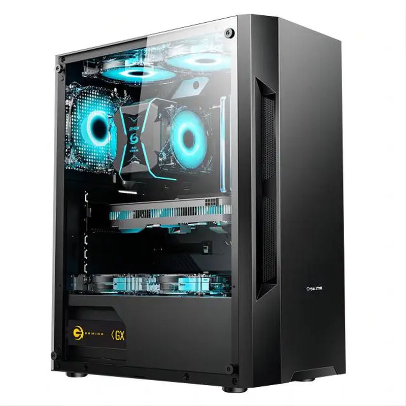 Gaming PC Core I7 CPU with 16G RAM 256G SSD HD4600 ATX/ITX/M-ATX Full View Side Panel Temper Glass Front Pc Gamers