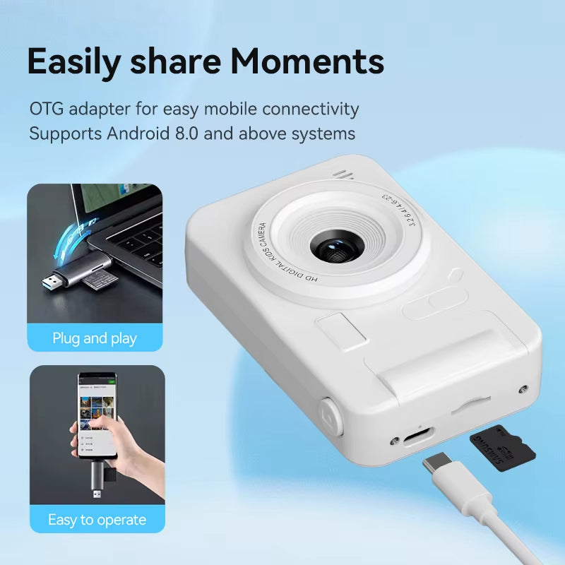 New 4K Digital Camera 4400W Pixel Retro Ccd Portable Card Camera Entry-Level Camera Dual Camera Flash 50Mlilion Pixel Auto Focus