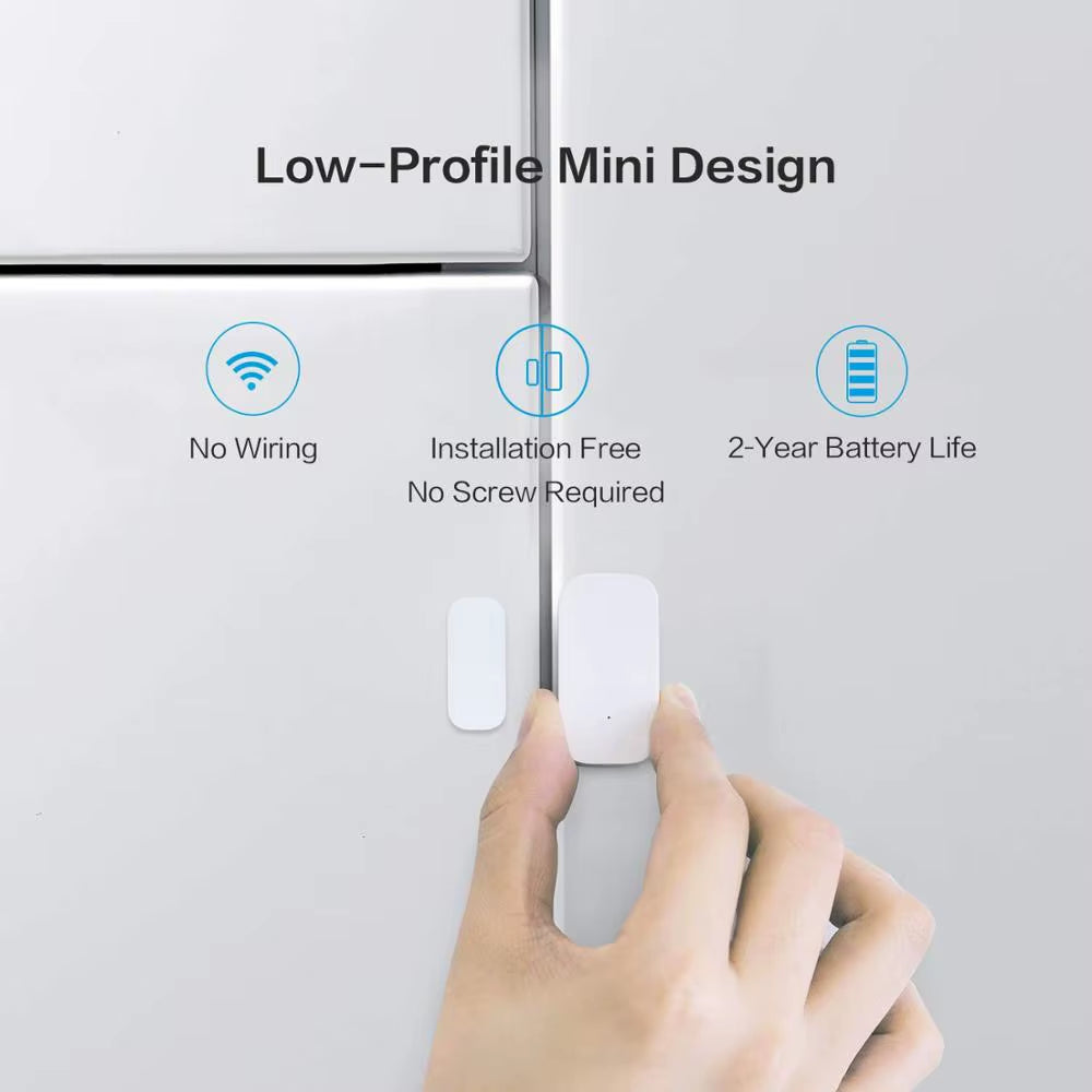 Door Window Sensor Zigbee Wireless Connection Alarm Smart Mini Door Sensor Work with Gateway Mi Home Homekit APP