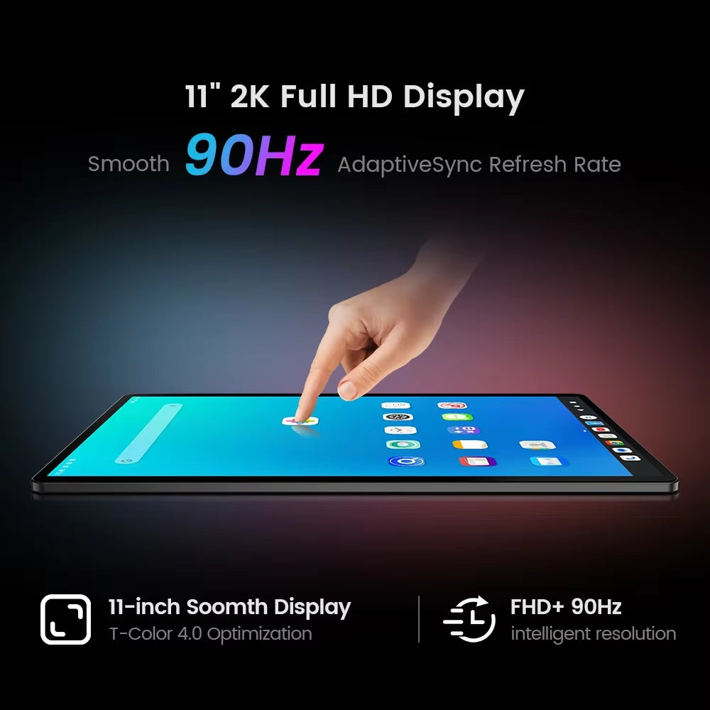 【New】 T50 plus Android 14 Tablet 11" 2K 90Hz High Refresh 6GB +256GB UNISOC T620 8000Mah Battery 8MP+13MP Camera 4G Tab