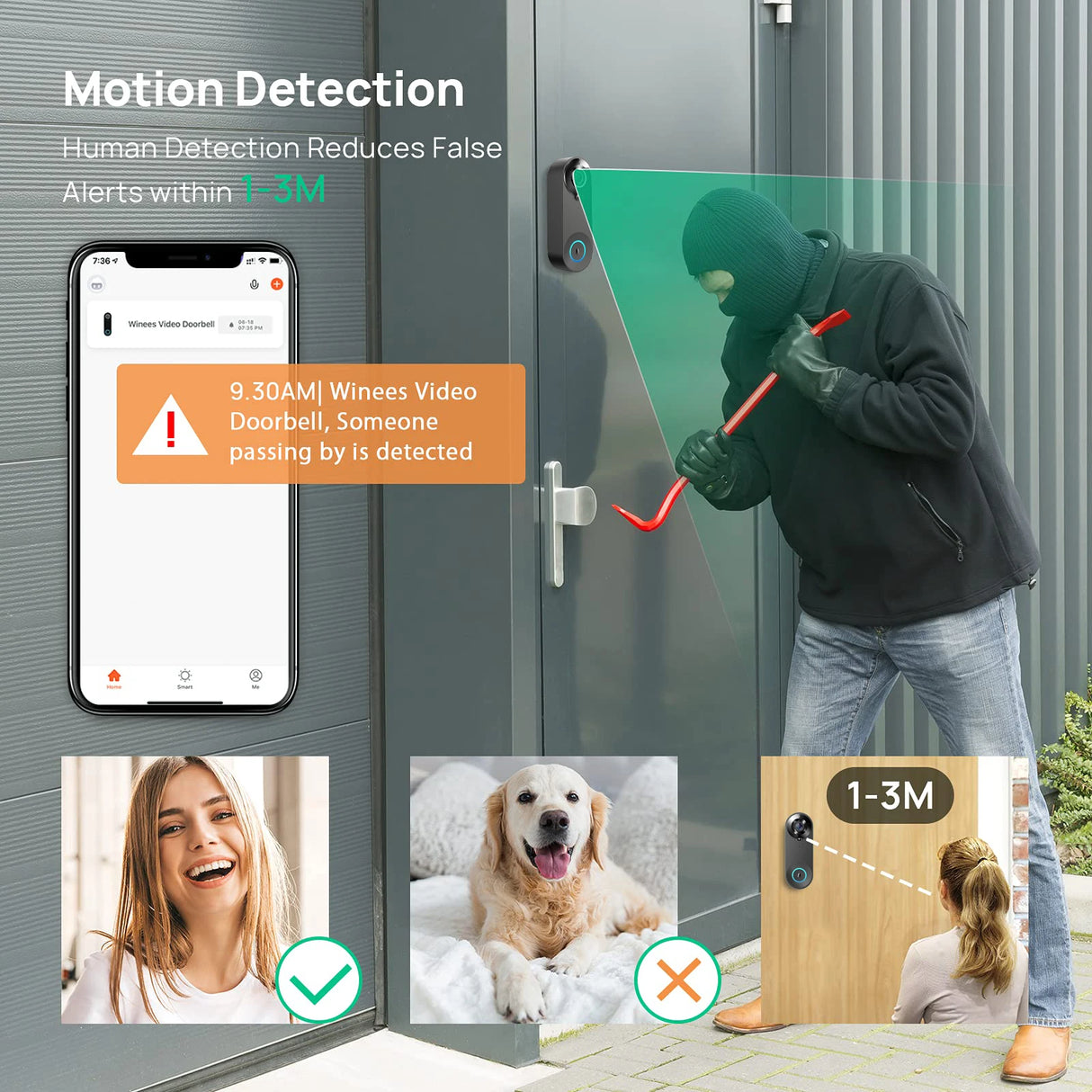 Wifi Tuya Smart Home Security Protection Doorbell Camera Outdoor Waterproof Night Vision 1080P HD Digital Visual Door Peephole