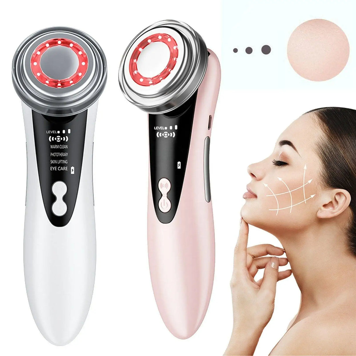 4 in 1 RF EMS Facial Massager Face Lift Multifunction Firm Device Led Skin Rejuvenation Machine Wrinkle Removal Skin Care Tools