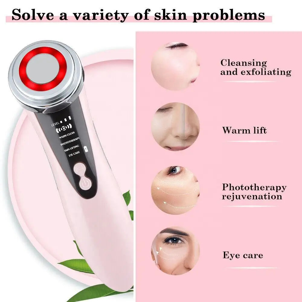 4 in 1 RF EMS Facial Massager Face Lift Multifunction Firm Device Led Skin Rejuvenation Machine Wrinkle Removal Skin Care Tools