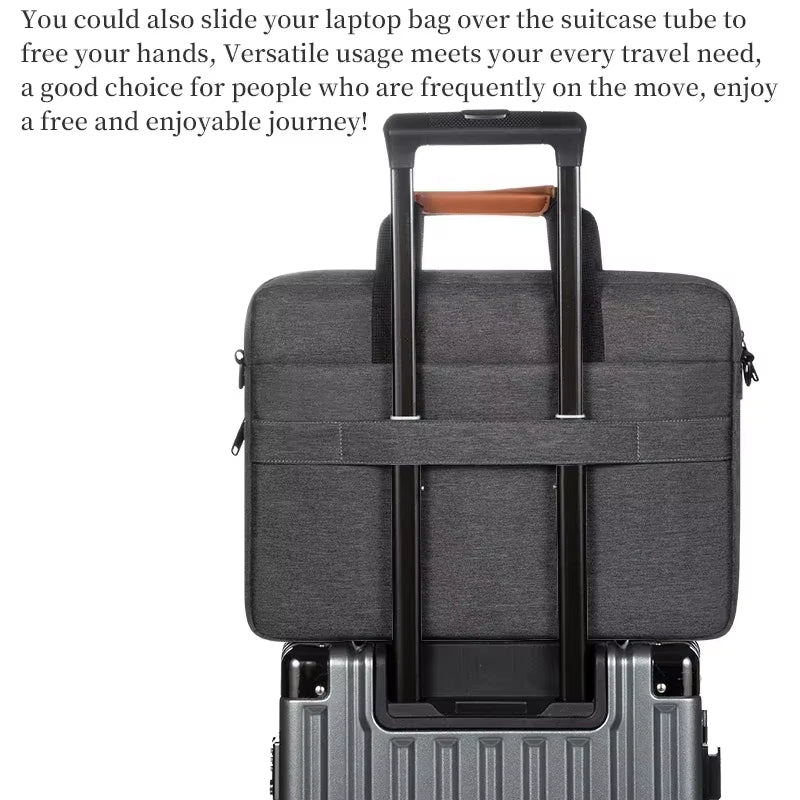 15.6 Inch Laptop Bag for Macbook Pro 16 15 M4 Microsoft HP Lenovo Acer Asus Razer Samsung Chromebook Shoulder Carrying Briefcase