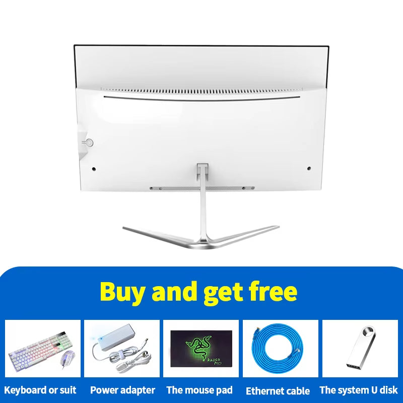 22 Inch All-In-One Desktop A8 -7410 AMD All in One Computer Full Set Gaming PC DDR3 512GB SSD PC All in One