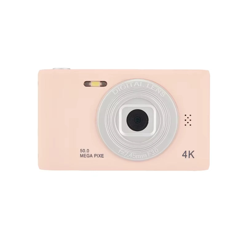 4K Digital Camera 50 Megapixels HD Photography Travel Selfie Camera 2.4 Inch Screen Entry-Level Kids Campus Selfie Mini Camera