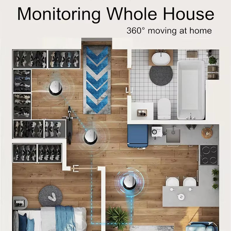 1080P HD Security Camera Wifi Remote Control Laser Teaser Interactive Toy 32G Cat Smart Companion Robot for Pets Baby Old Man