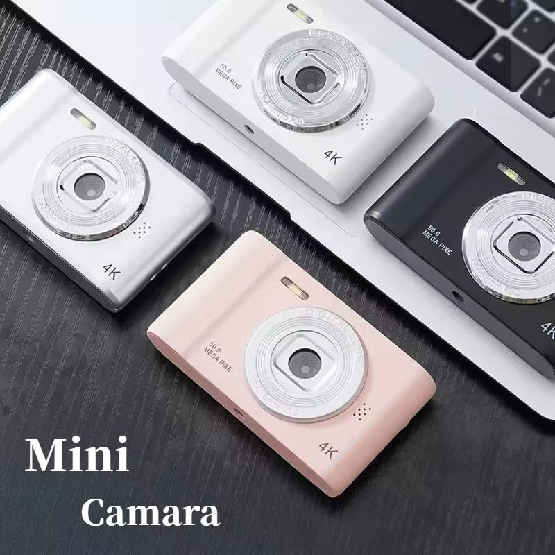 4K Digital Camera Travel Selfie Camara 50 Megapixels HD Zoom Photography 2.4Inch Screen Entry-Level Kids Campus Mini Retro Cam