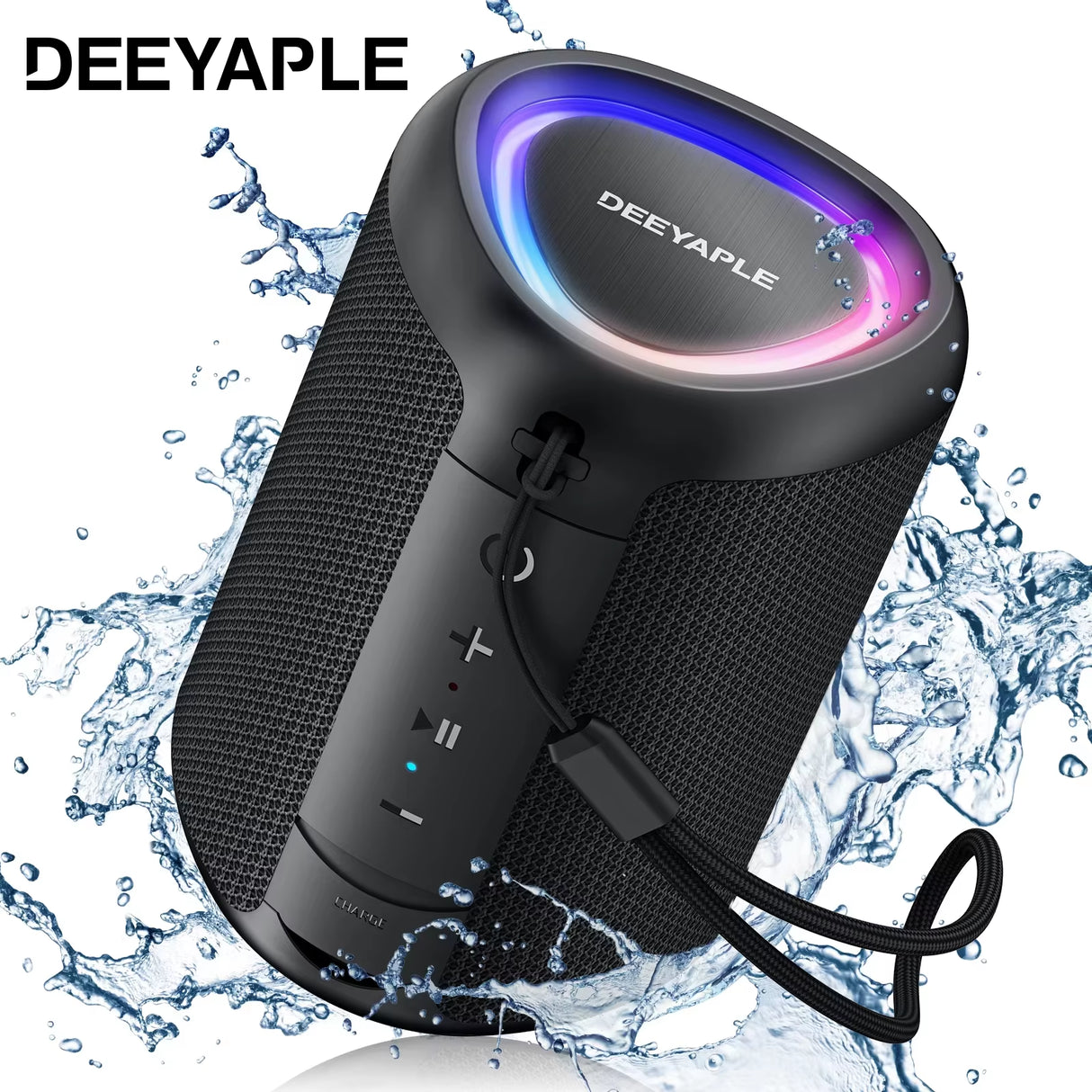 WISETIGER Mini Portable Outdoor Bluetooth Speaker Wireless Speaker BT5.3 TWS Connectivity Sound Box with LED Light