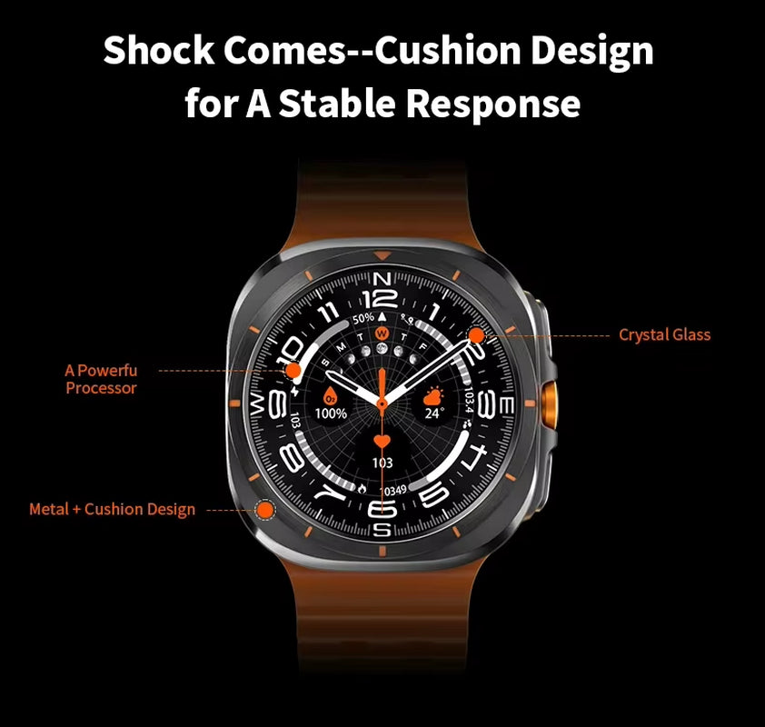 GPS New Watch 7 Ultra 47Mm Smart Watch IP68 Waterproof Bluetooth Call Compass Smartwatch for Men Women 1.43" AMOLED Screen Spo2