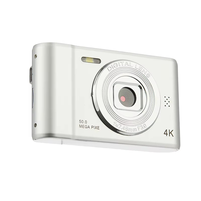 4K Digital Camera 50 Megapixels HD Photography Travel Selfie Camera 2.4 Inch Screen Entry-Level Kids Campus Selfie Mini Camera
