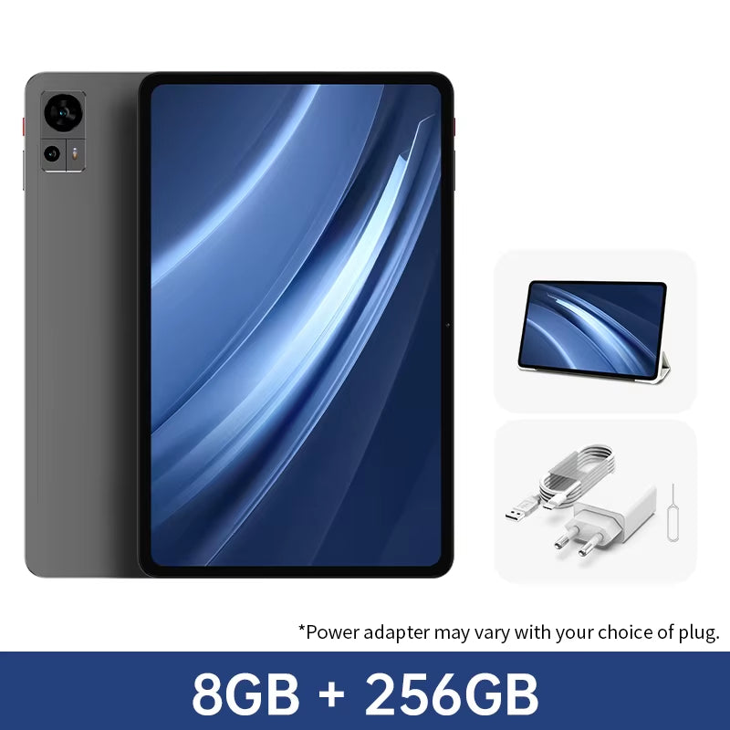T60 12 Inch 2K Tablet Android 14 8GB+12GB RAM 256GB ROM T620 Octa-Core 8000Mah 18W PD Fast Charging 4G Volte GPS Tablets