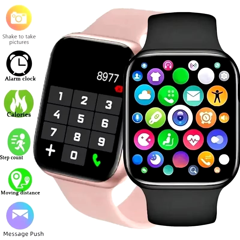 New Smart Watch 1.73 Inch Color Screen Full Touch Custom Dial Bluetooth Call Men Women Smart Watch Android IOS