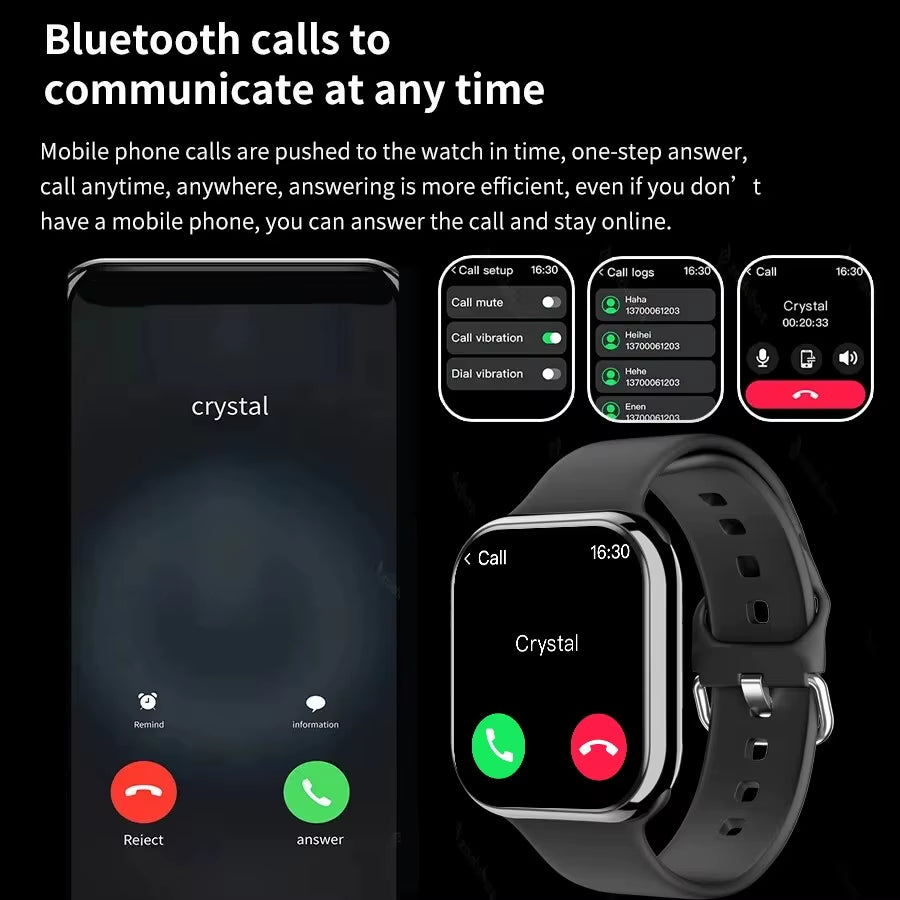 New Smart Watch Women Series 9 Screen Bluetooth Call Heart Rate Blood Pressure Men GPS Smartwatch for Android IOS Sports Watch 9