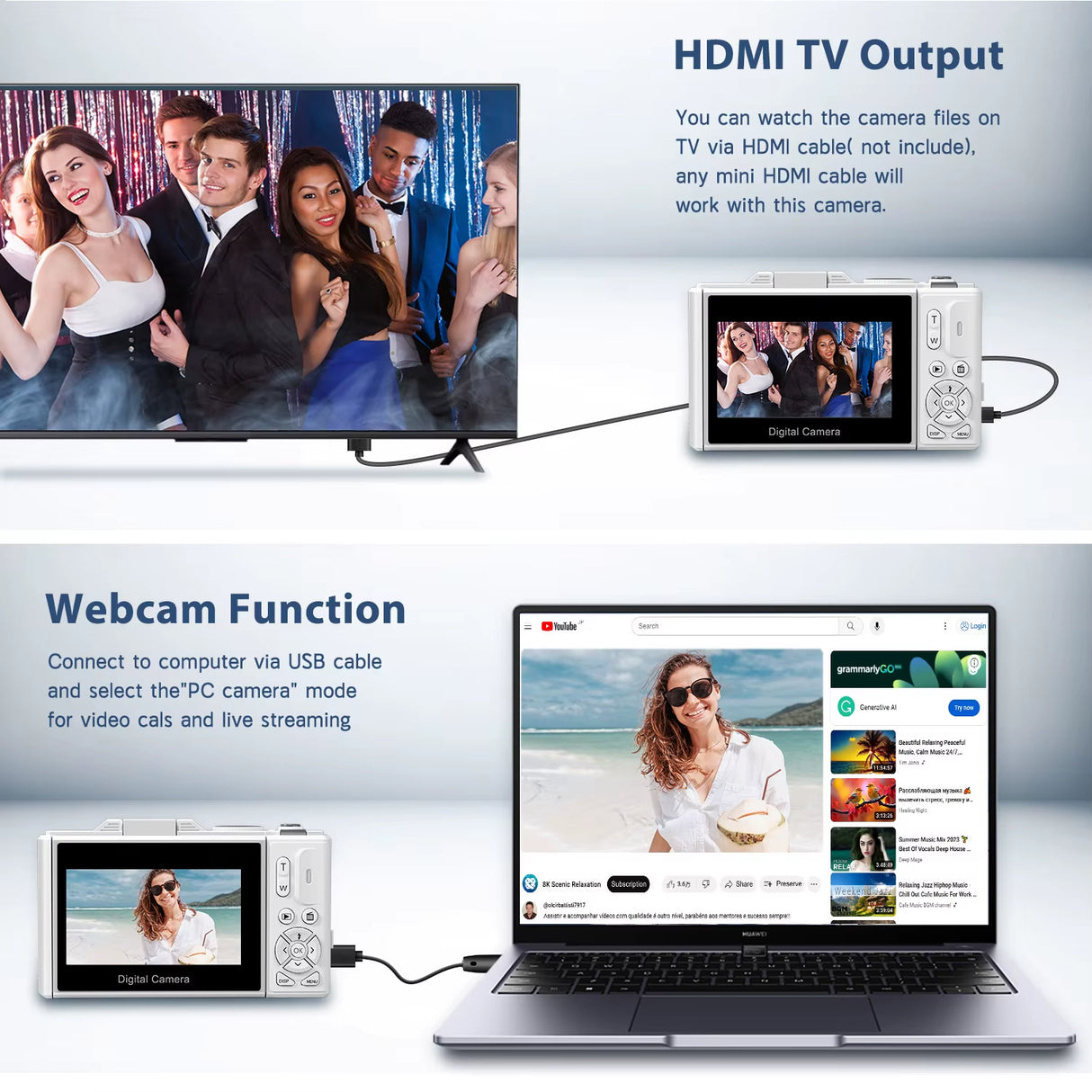 4K Digital Camera for Photography and 18X Digital Zoom Camera 64MP Compact Vlogging You Tube Camera 3'' Flip Screen with Flash