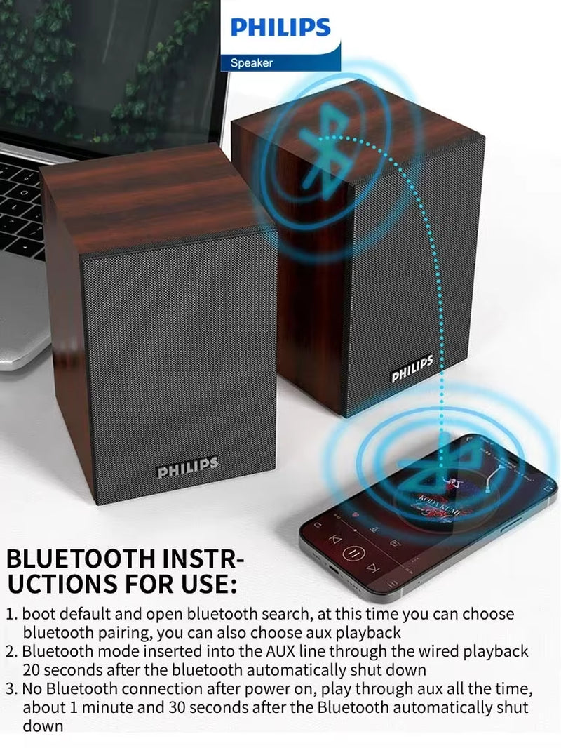SPA20 Speaker Bluetooth with 360 Degree Surround Sound Bluetooth Wireless Stereo for Computer Macbook Laptop