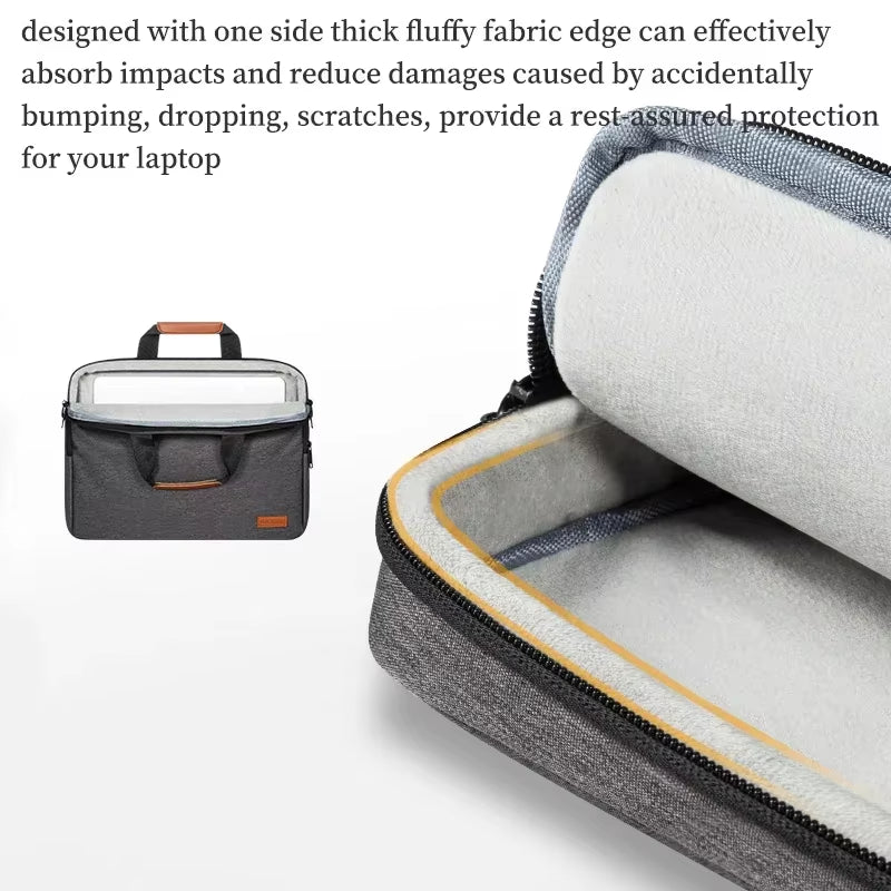 15.6 Inch Laptop Bag for Macbook Pro 16 15 M4 Microsoft HP Lenovo Acer Asus Razer Samsung Chromebook Shoulder Carrying Briefcase