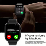 New Smart Watch 1.73 Inch Color Screen Full Touch Custom Dial Bluetooth Call Men Women Smart Watch Android IOS