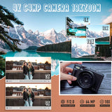 Compact Digital Photography Camera 4K 18X Digital Zoom Vintage Vlog Video Recorder Youtube 180° Flip Screen Selfile with Flash