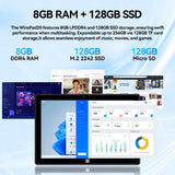10 Inch Windows Tablet with Keyboard 8GB 128GB 4000Mah 2 in 1 PC Cheap Tablet Windows 11 Intel J4125 2.4G/5G Wifi
