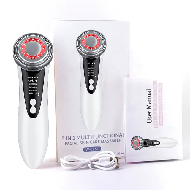 4 in 1 RF EMS Facial Massager Face Lift Multifunction Firm Device Led Skin Rejuvenation Machine Wrinkle Removal Skin Care Tools