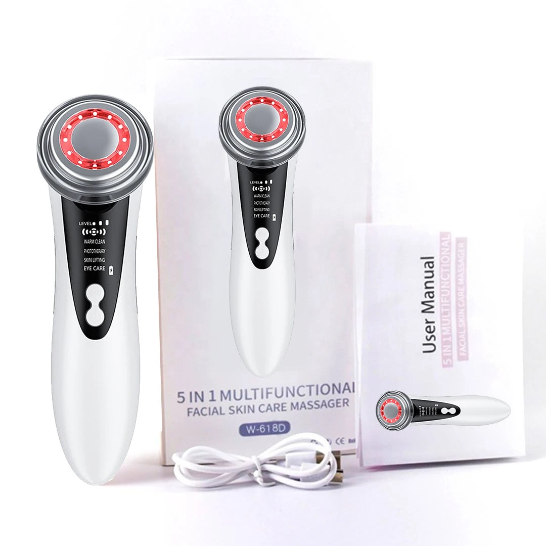 4 in 1 RF EMS Facial Massager Face Lift Multifunction Firm Device Led Skin Rejuvenation Machine Wrinkle Removal Skin Care Tools