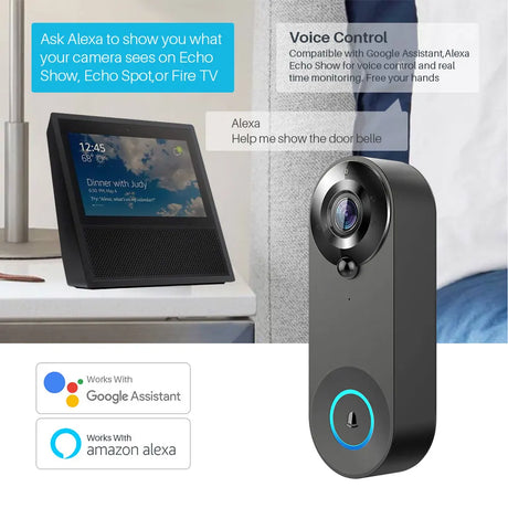 Wifi Tuya Smart Home Security Protection Doorbell Camera Outdoor Waterproof Night Vision 1080P HD Digital Visual Door Peephole