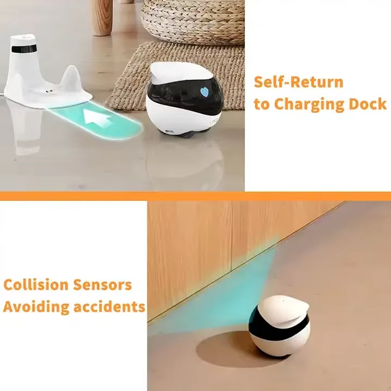 1080P HD Security Camera Wifi Remote Control Laser Teaser Interactive Toy 32G Cat Smart Companion Robot for Pets Baby Old Man