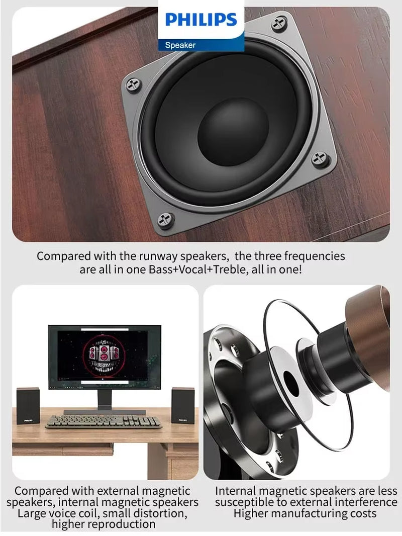 SPA20 Speaker Bluetooth with 360 Degree Surround Sound Bluetooth Wireless Stereo for Computer Macbook Laptop