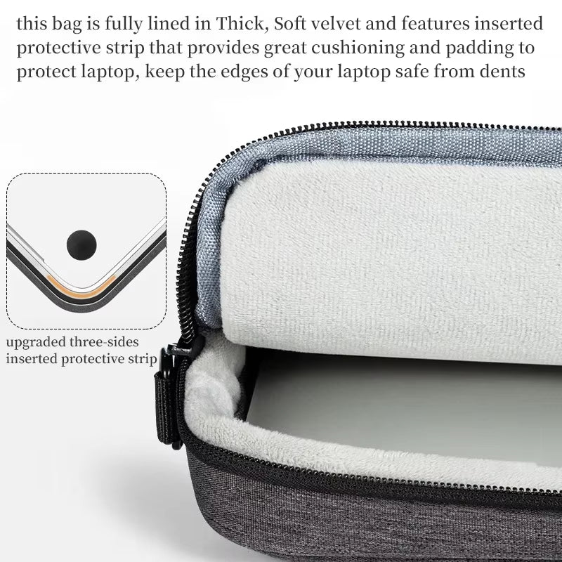 15.6 Inch Laptop Bag for Macbook Pro 16 15 M4 Microsoft HP Lenovo Acer Asus Razer Samsung Chromebook Shoulder Carrying Briefcase